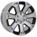 OE Wheels CV93B Chrome Wheel Chrome Wheel with Black