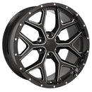 OE Wheels CV98 Black Wheel Black Wheel with Milled Edge