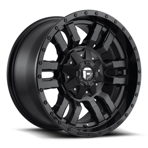 Fuel 1PC D596 SLEDGE BW MATTE BLACK GLOSS BLACK LIP