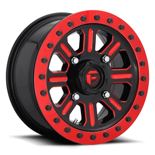 Fuel UTV D911 HARDLINE BEADLOCK ST GLOSS BLACK RED TINTED CLEAR