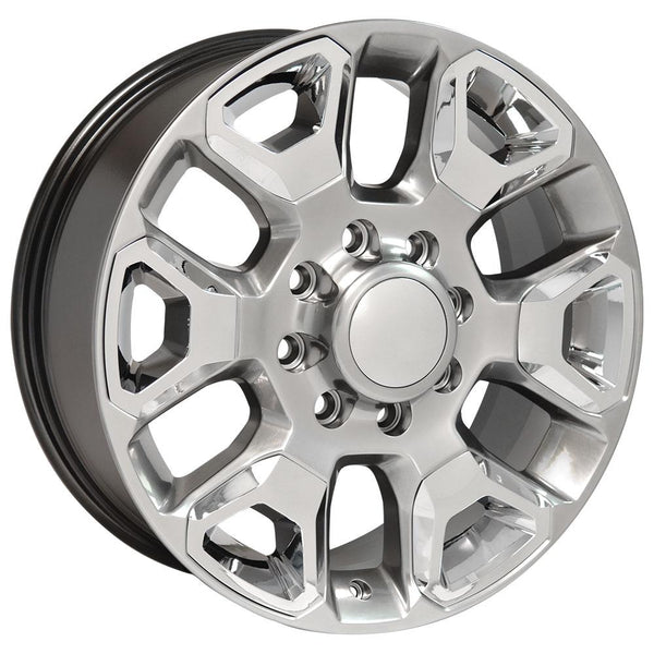 OE Wheels DG66 Hyper Wheel Hyper Silver Wheel with Chrome