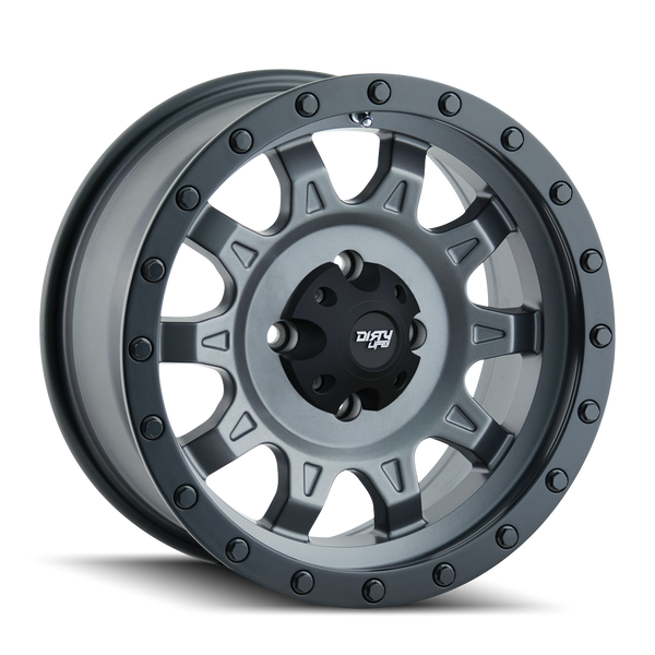 DIRTY LIFE 9301 MATTE GUNMETAL/BLACK BEADLOCK