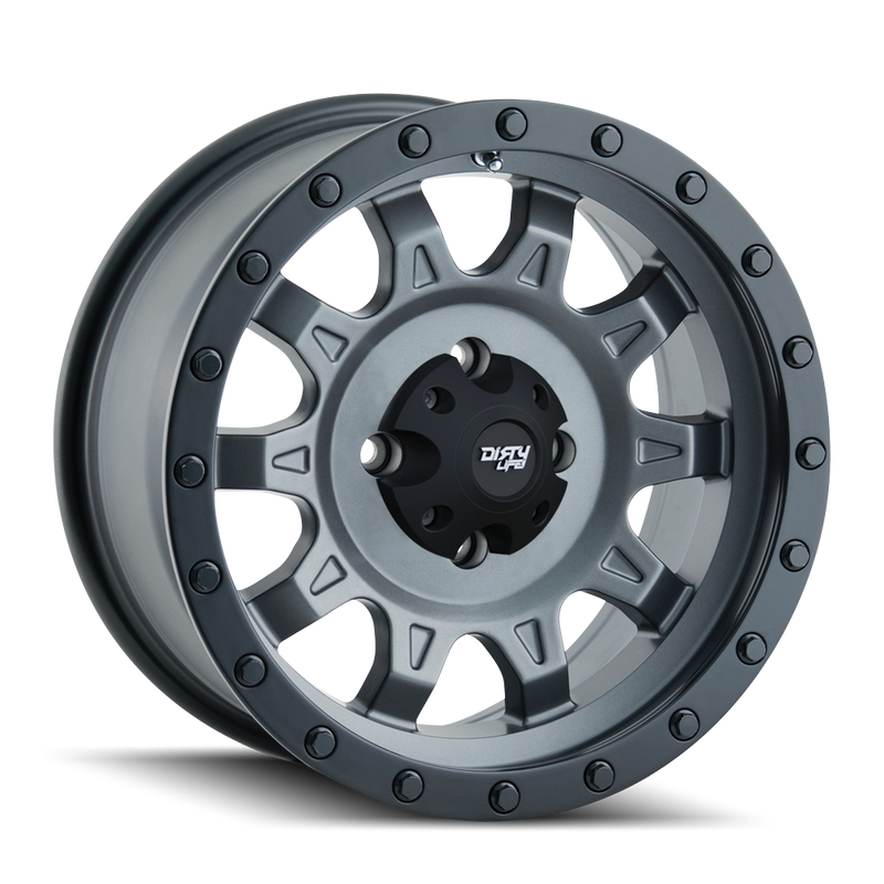 DIRTY LIFE 9301 MATTE GUNMETAL/BLACK BEADLOCK