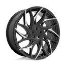 DUB 1PC S259 G.O.A.T. ST GLOSS BLACK W/ MACHINED SPOKES