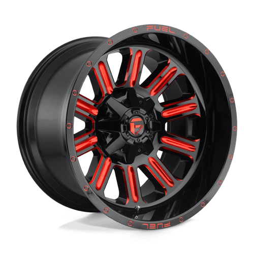 Fuel 1PC D621 HARDLINE N2 GLOSS BLACK RED TINTED CLEAR