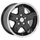 OE Wheels JP03 Black Wheel Black Wheel with Machined Lip