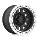 KMC KM229 MACHETE CRAWL BEADLOCK N2 SATIN BLACK W/ MACHINED RING