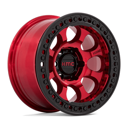 KMC KM237 RIOT BEADLOCK ST CANDY RED W/ SATIN BLACK RING