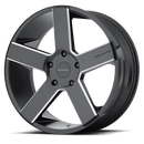 KMC KM690 MC 5 BW SATIN BLACK W/ MILLING