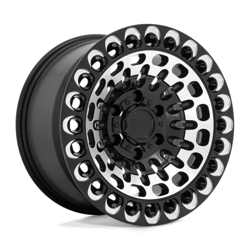 Black Rhino LABYRINTH N2 GLOSS BLACK W/ MACHINED FACE & MILLING