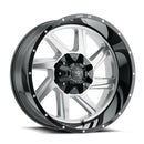 LUXXX HD LHD14 Gloss Black Lip Polished Face With Milled Edges