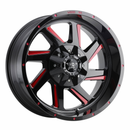 LUXXX HD LHD14 Gloss Black Red Milling