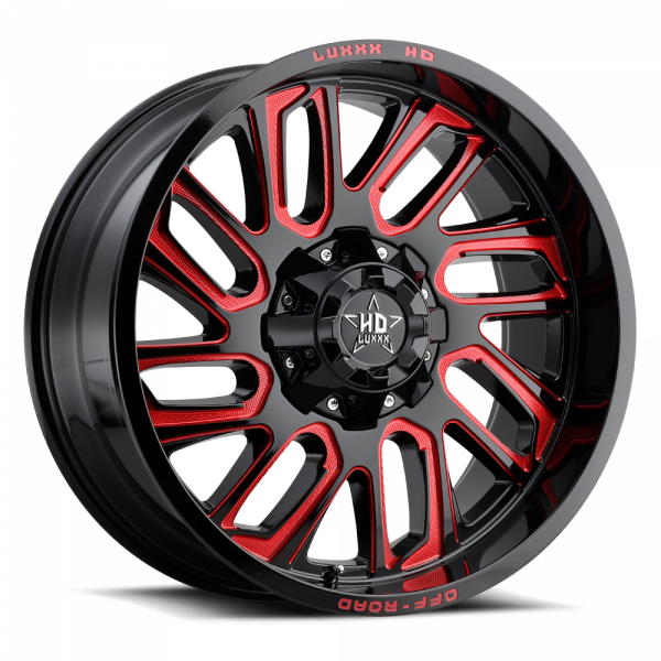 LUXXX HD LHD18 Gloss Black Red Milling
