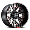 LUXXX HD LHD25 Gloss Black Red Milling