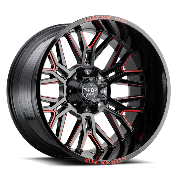 LUXXX HD LHD25 Gloss Black Red Milling