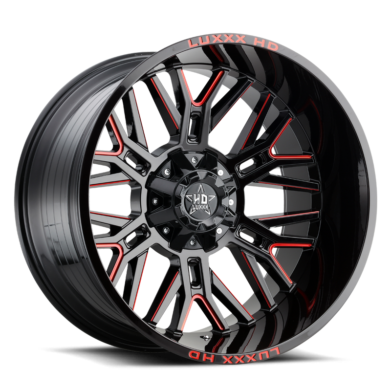 LUXXX HD LHD25 Gloss Black Red Milling