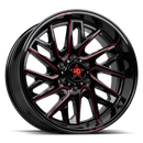 LUXXX HD LHD29 Gloss Black Red Milling