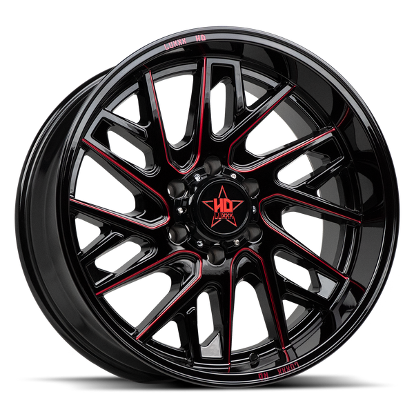 LUXXX HD LHD29 Gloss Black Red Milling