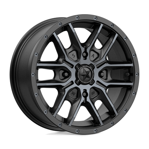 MSA Offroad Wheels M43 FANG N2 SATIN BLACK W/ TITANIUM TINT
