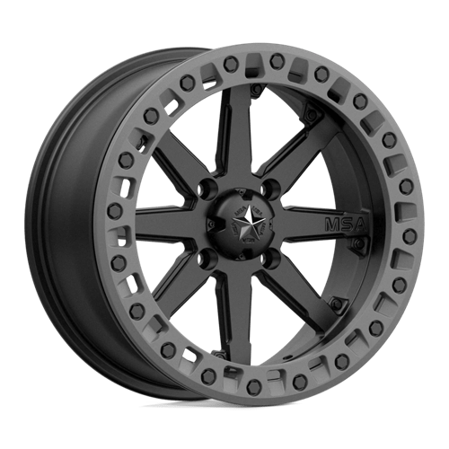MSA Offroad Wheels M31 LOK2 BEADLOCK ST SATIN BLACK W/ MATTE GRAY RING