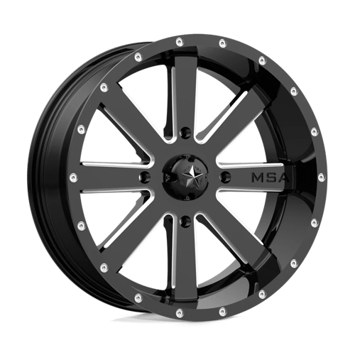 MSA Offroad Wheels M34 FLASH ST GLOSS BLACK MILLED