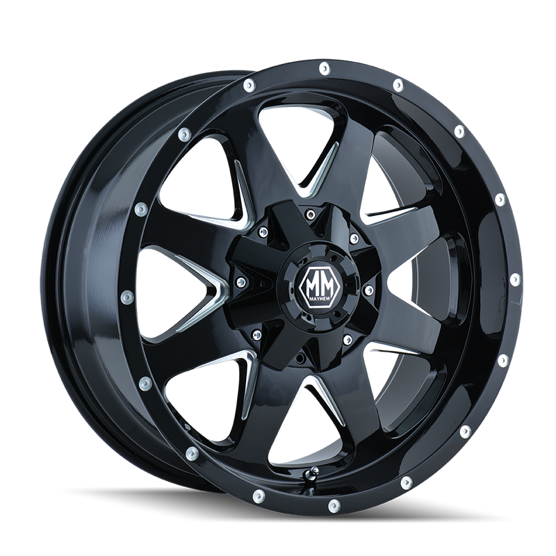 MAYHEM 8040 BLACK W/MILLED SPOKES