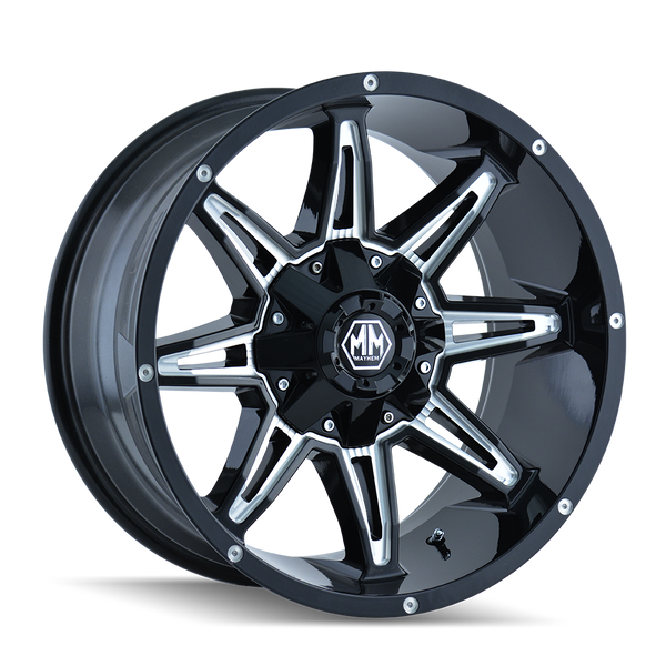 MAYHEM 8090 BLACK W/MILLED SPOKES