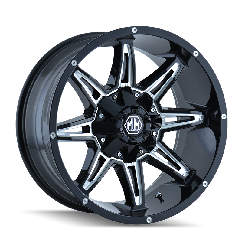 MAYHEM 8090 BLACK W/MILLED SPOKES