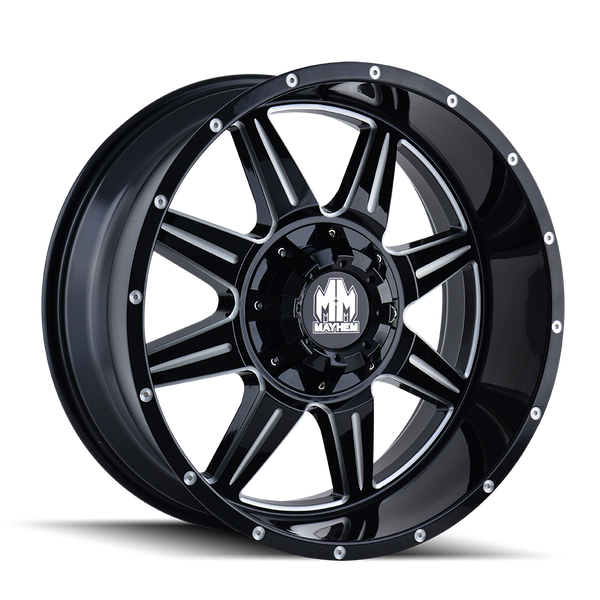 MAYHEM 8100 BLACK W/MILLED SPOKES