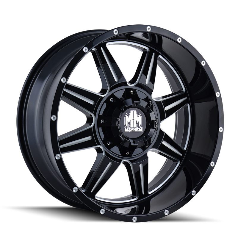 MAYHEM 8100 BLACK W/MILLED SPOKES