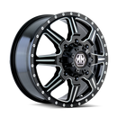 MAYHEM 8101 FRONT BLACK/MILLED SPOKES