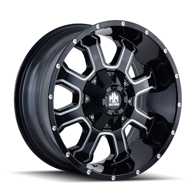 MAYHEM 8103 BLACK W/MILLED SPOKES