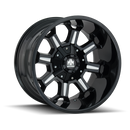 MAYHEM 8105 BLACK W/MILLED SPOKES