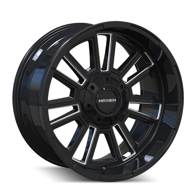 MAYHEM BLACK W/MILLED SPOKES