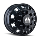 MAYHEM 8180 FRONT BLACK/MILLED SPOKES
