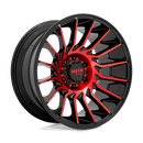 Moto Metal MO807 N2 GLOSS BLACK MACHINED W/ RED TINT