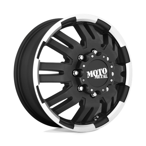Moto Metal MO963 N2 MATTE BLACK MACHINED DUALLY - FRONT