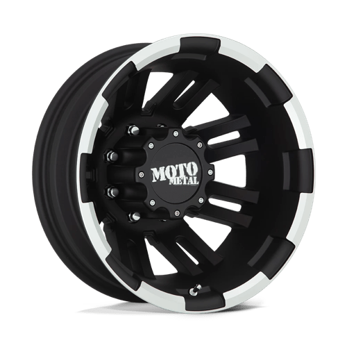 Moto Metal MO963 BW MATTE BLACK MACHINED DUALLY - REAR
