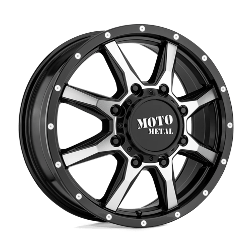 Moto Metal MO995 N2 GLOSS BLACK MACHINED - FRONT