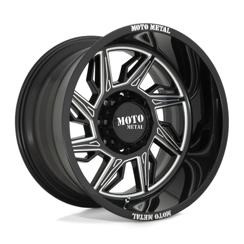 Moto Metal MO997 HURRICANE BW GLOSS BLACK MILLED - LEFT DIRECTIONAL