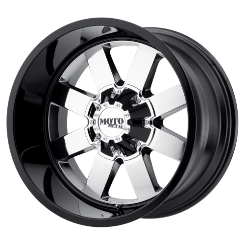 Moto Metal MO962 BW PVD CENTER W/ GLOSS BLACK LIP