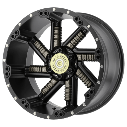 Moto Metal MO979 BUCKSHOT BW SATIN BLACK W/ GUN METAL INSERTS