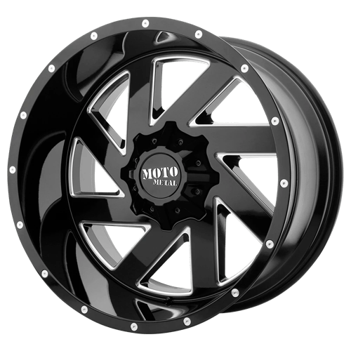 Moto Metal MO988 MELEE N2 GLOSS BLACK MILLED