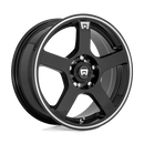 Motegi MR116 FS5 N2 GLOSS BLACK W/ MACHINED FLANGE
