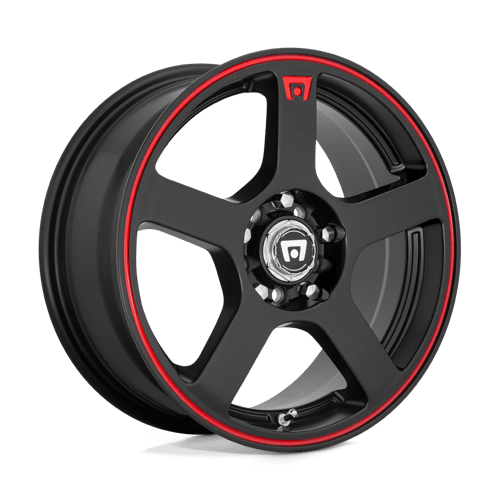 Motegi MR116 FS5 N2 MATTE BLACK W/ RED STRIPE