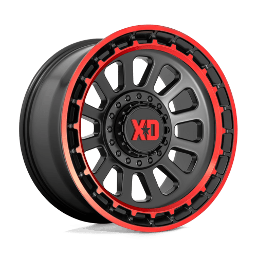 XD XD856 OMEGA N2 SATIN BLACK MACHINED LIP W/ RED TINT