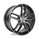 Performance Replicas PR160 BW GLOSS BLACK W/ MACHINED SPOKES