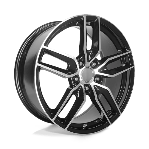 Performance Replicas PR160 BW GLOSS BLACK W/ MACHINED SPOKES