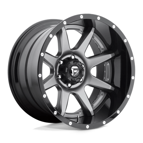 Fuel 2PC D238 RAMPAGE BW MATTE GUN METAL BLACK LIP