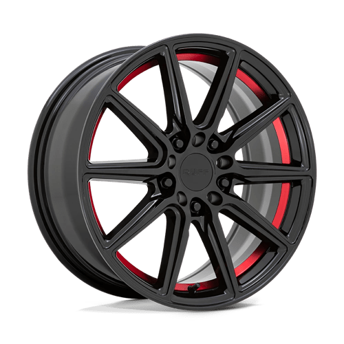 Ruff THROTTLE N2 GLOSS BLACK W/ MACHINED RED INNER LIP